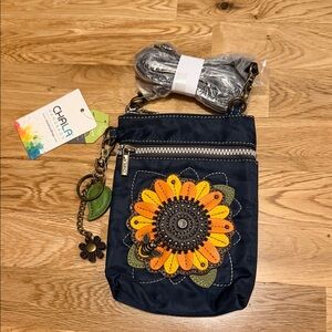 Chala Crossbody Bag with Yellow Flower Accent